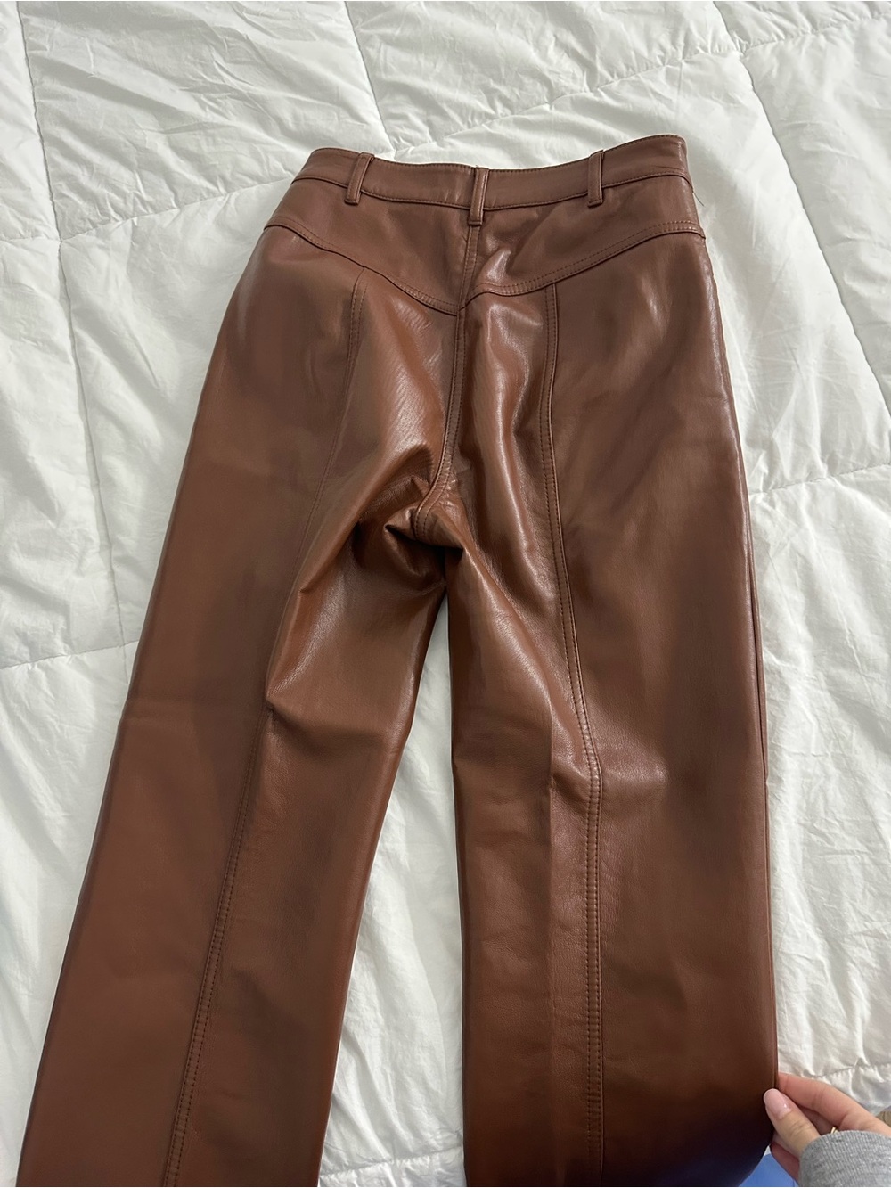 Women’s brown leather pants
